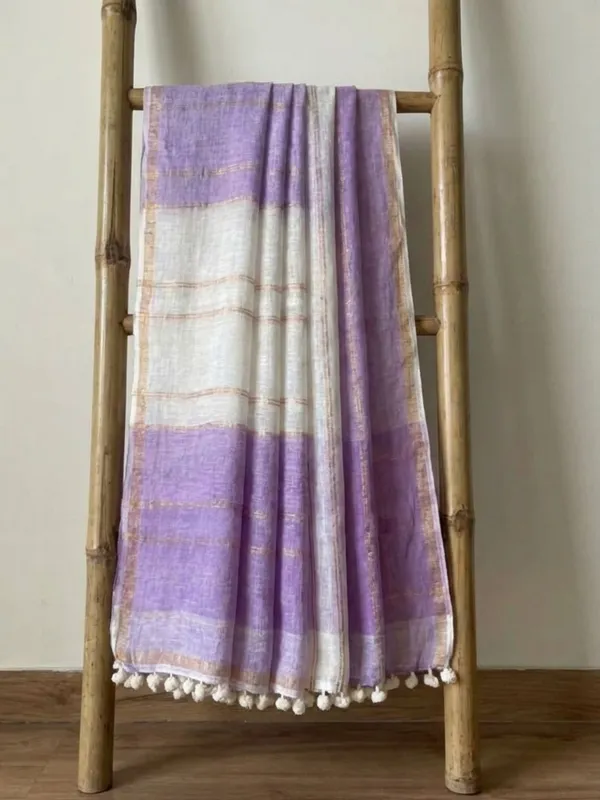 Neelima_Jayashree_Linen_Jamdani_Saree_Lavendar_&_White