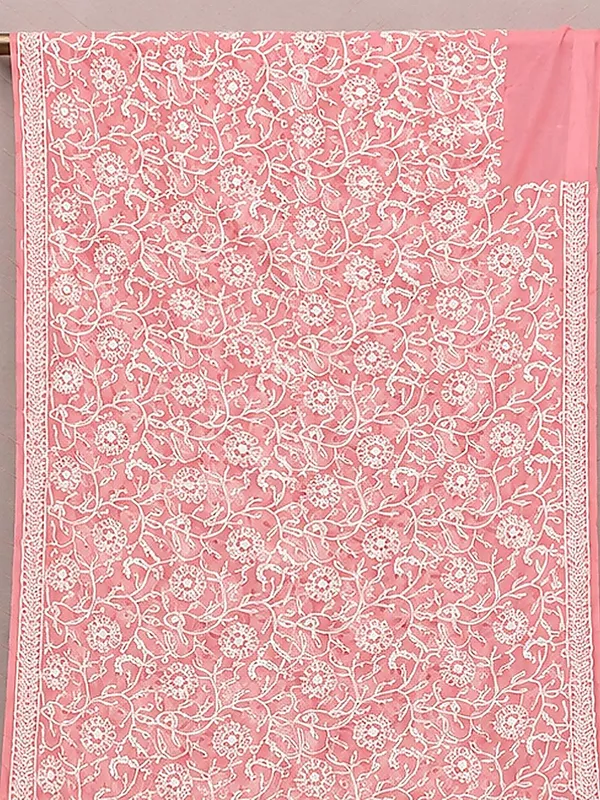 Ruhaani_Georgette_Chikankari_Saree_Peach