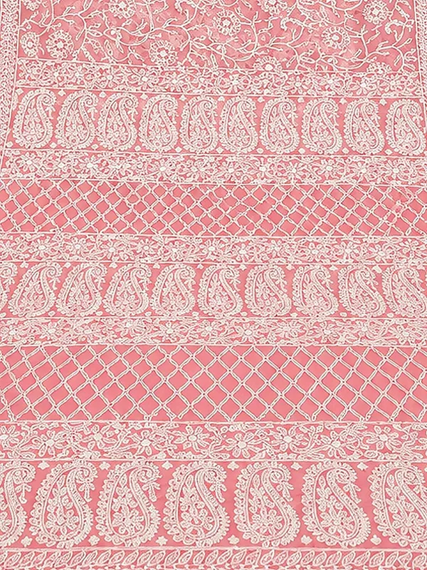 Ruhaani_Georgette_Chikankari_Saree_Peach