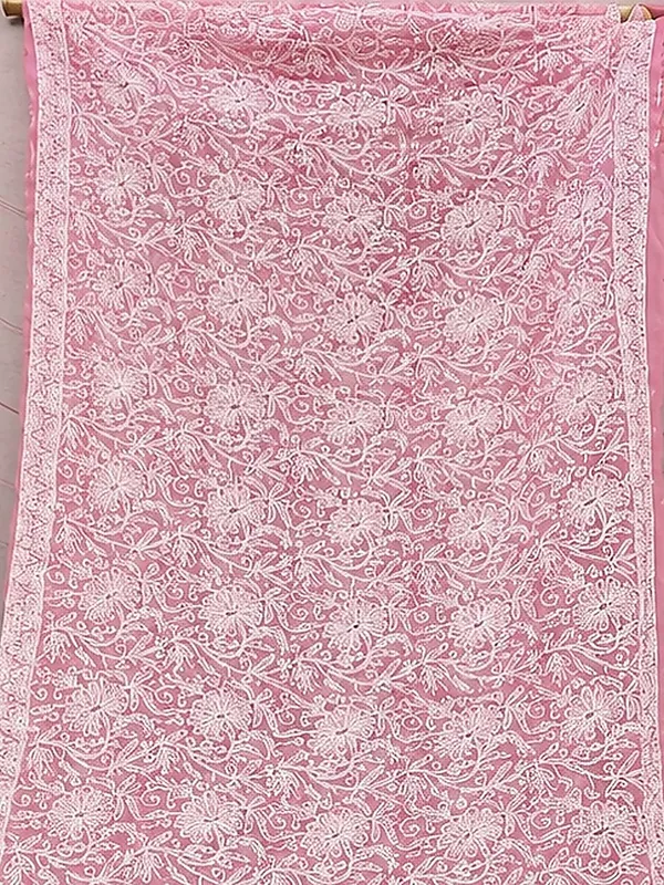 Ruhaani_Georgette_Chikankari_Saree_Light_Pink