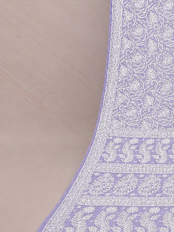 Ruhaani_Georgette_Chikankari_Saree_Lavender