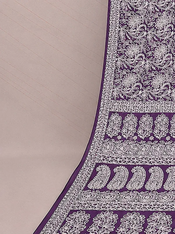 Ruhaani_Georgette_Chikankari_Saree_Dark_Purple