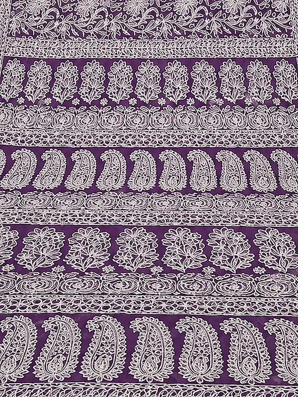 Ruhaani_Georgette_Chikankari_Saree_Dark_Purple