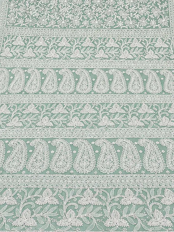 Ruhaani_Georgette_Chikankari_Saree_Sage_Green