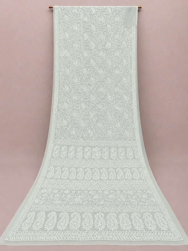 Ruhaani_Georgette_Chikankari_Saree_Light_Gray
