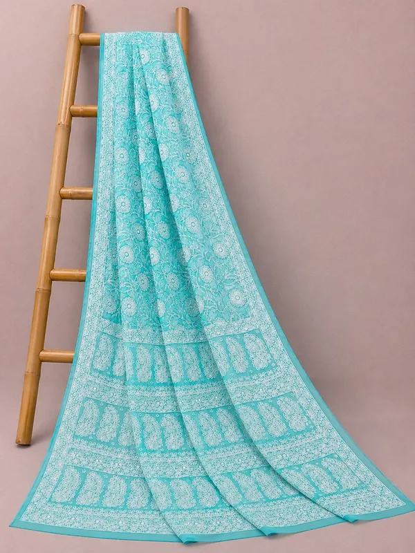 Ruhaani_Georgette_Chikankari_Saree_Black