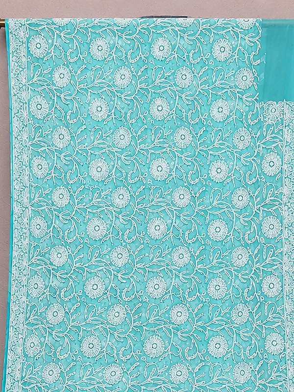 Ruhaani_Georgette_Chikankari_Saree_Black