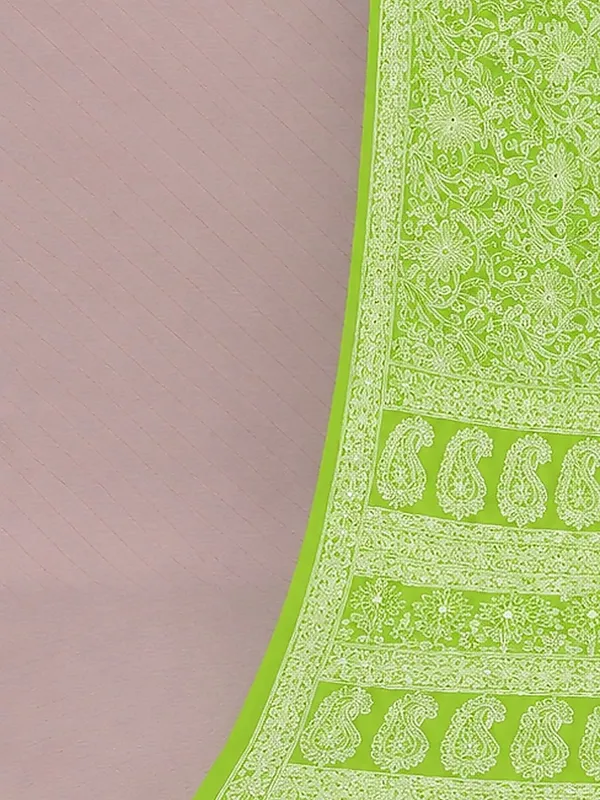 Ruhaani_Georgette_Chikankari_Saree_Red