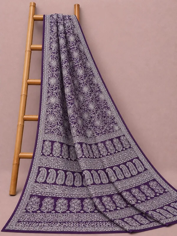 Ruhaani_Georgette_Chikankari_Saree_Pale_Green