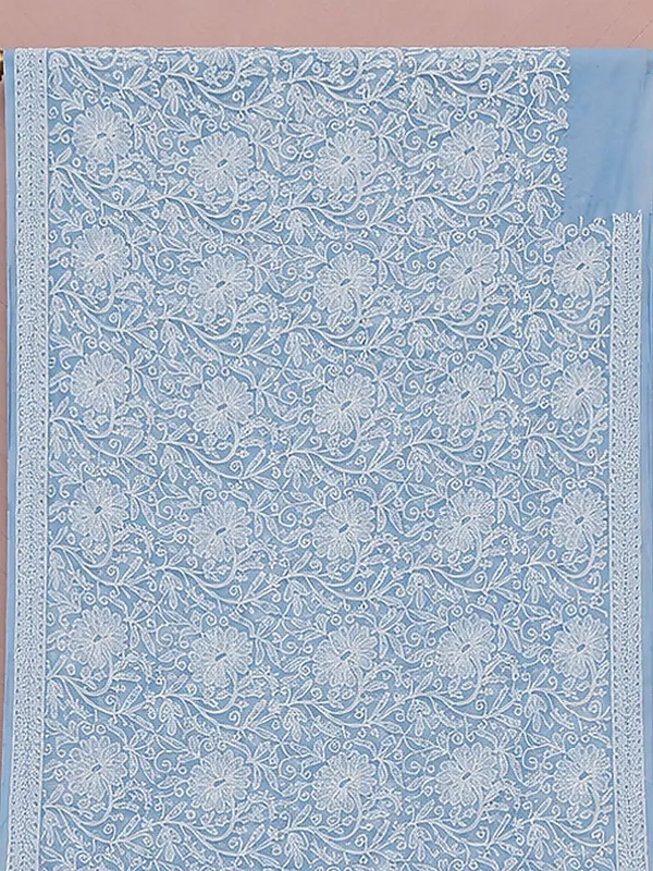 Ruhaani_Georgette_Chikankari_Saree_Plum