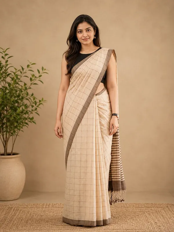 Vasudha_Khadi_Cotton_Handloom_Saree_Beige