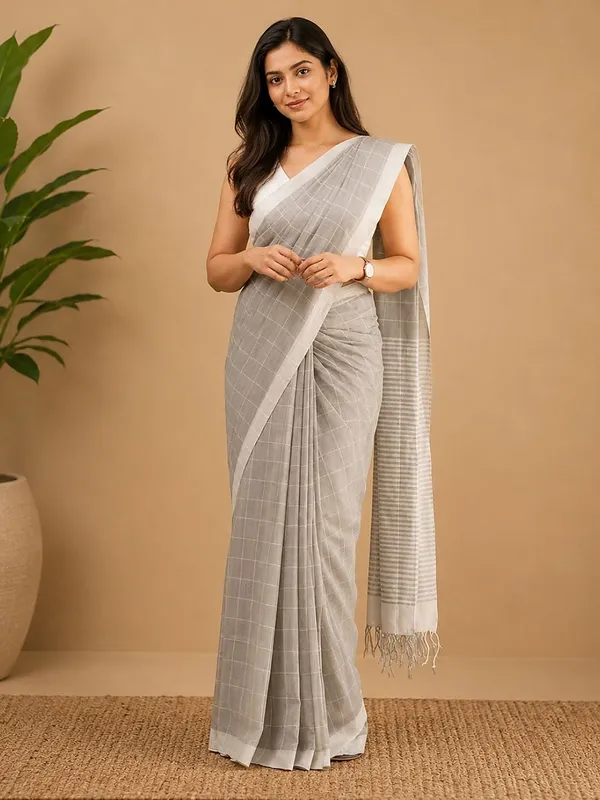 Vasudha_Khadi_Cotton_Handloom_Saree_Light_Gray