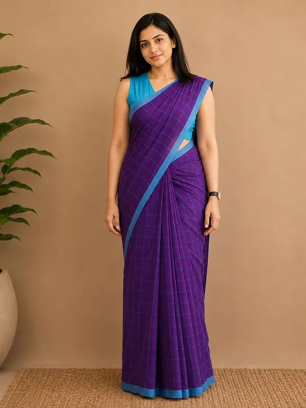 Vasudha_Khadi_Cotton_Handloom_Saree_Purple