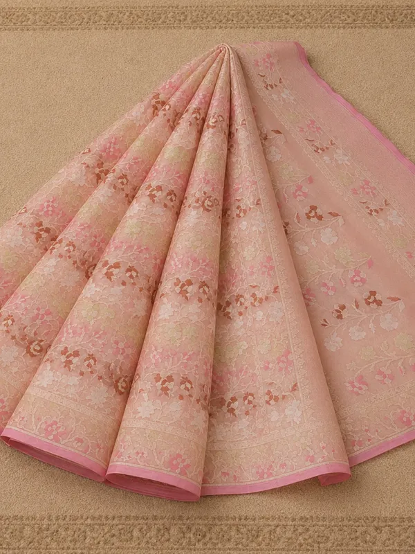 Tarini_Jamdani_Kora_Banarasi_Silk_Saree_Soft_Peach