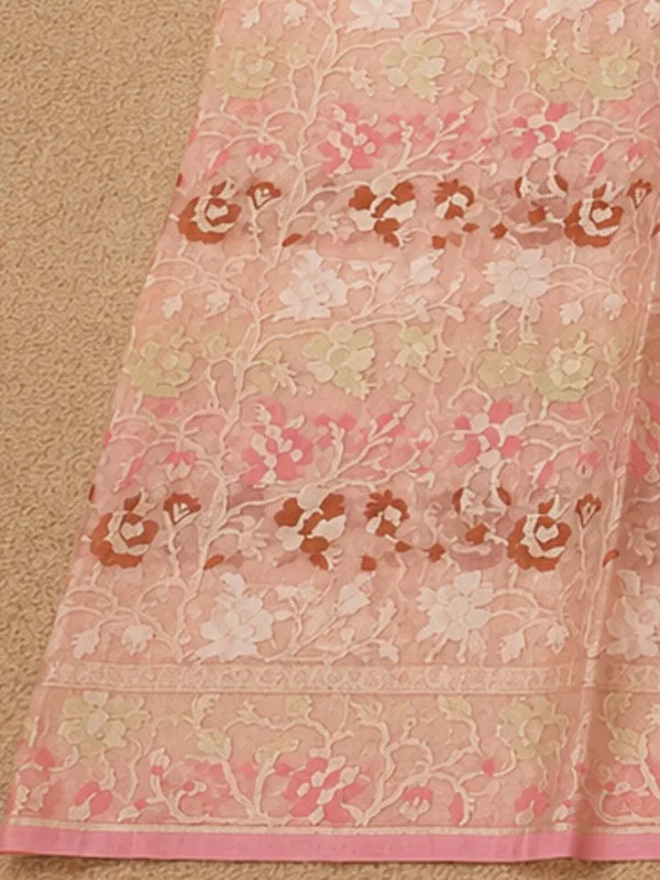 Tarini_Jamdani_Kora_Banarasi_Silk_Saree_Soft_Peach