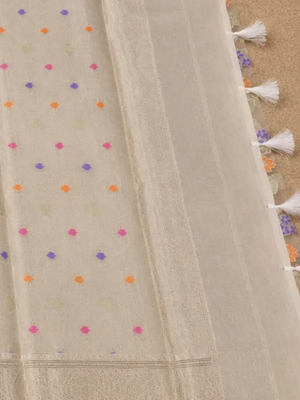 Tarini_Jamdani_Kora_Banarasi_Silk_Saree_Ivory_White