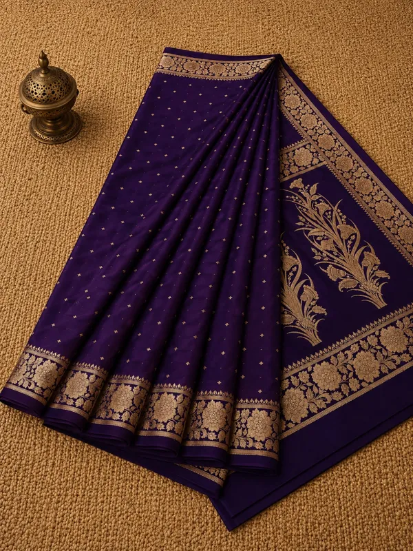 Aabha_Mashru_Katan_Silk_Brocade_Saree_Royal_Purple