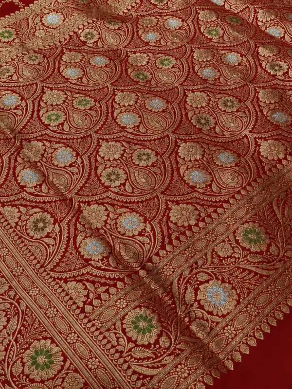 Sutra_Mashru_Alfi_Silk_Mina_Jaal_Saree_Crimson_Red