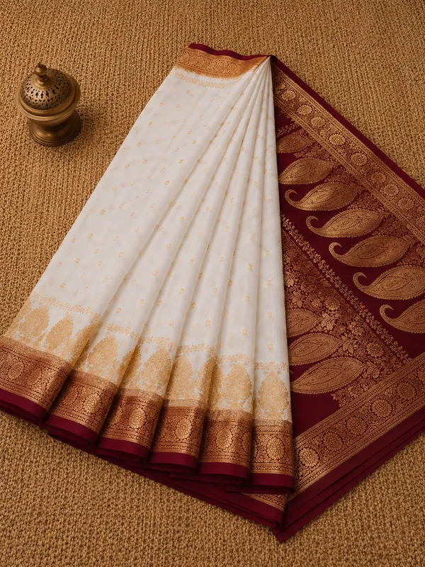 Madhubala_Mashru_Silk_Brocade_Saree_Ivory_White