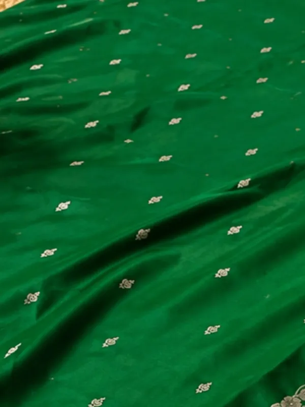 Indrani_Forest_Weave_Mashru_Silk_Saree_Emerald_Green