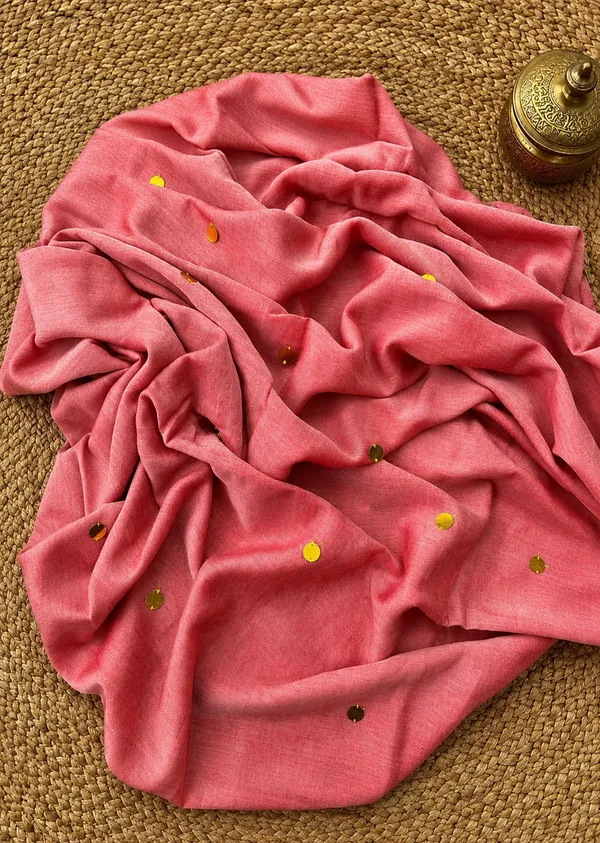Chamak_Pure_Mul_Cotton_Sequin_Embroidery_Saree_Rose_Pink