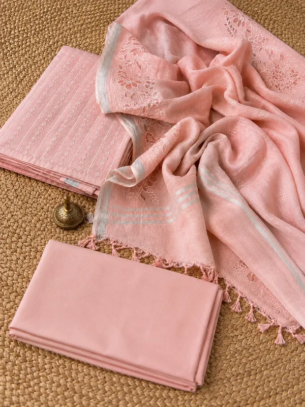 Saanvi_Pure_Linen_Embroidered_Suit_(T+B+D)_Soft_Peach