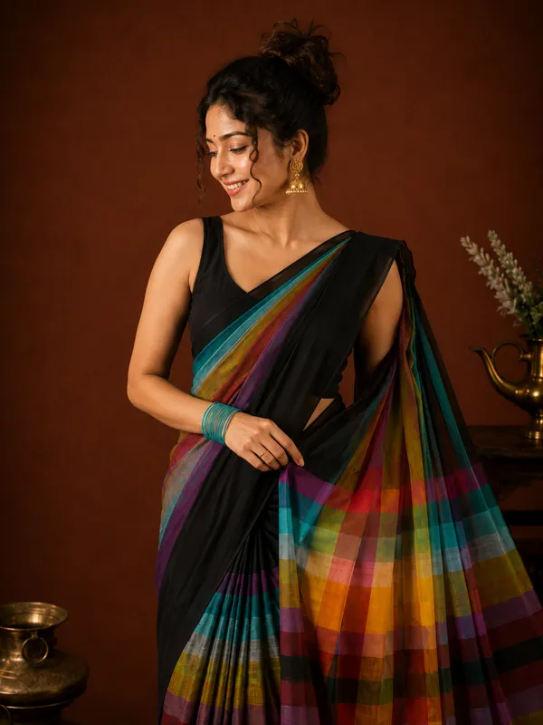 Niharika_Pure_Handloom_Bold_Mul_Cotton_Saree