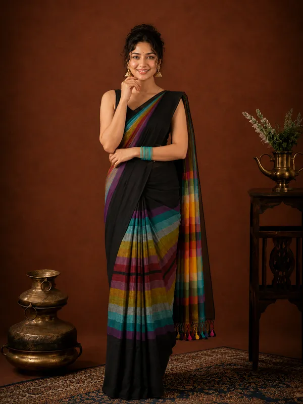 Niharika_Pure_Handloom_Bold_Mul_Cotton_Saree