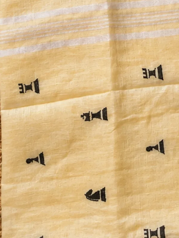 Aakriti_Pure_Linen_Embroidered_Saree_Pale_Yellow