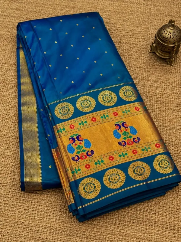 Rajdhara_Handloom_Paithani_Silk_Saree_Deep_Teal