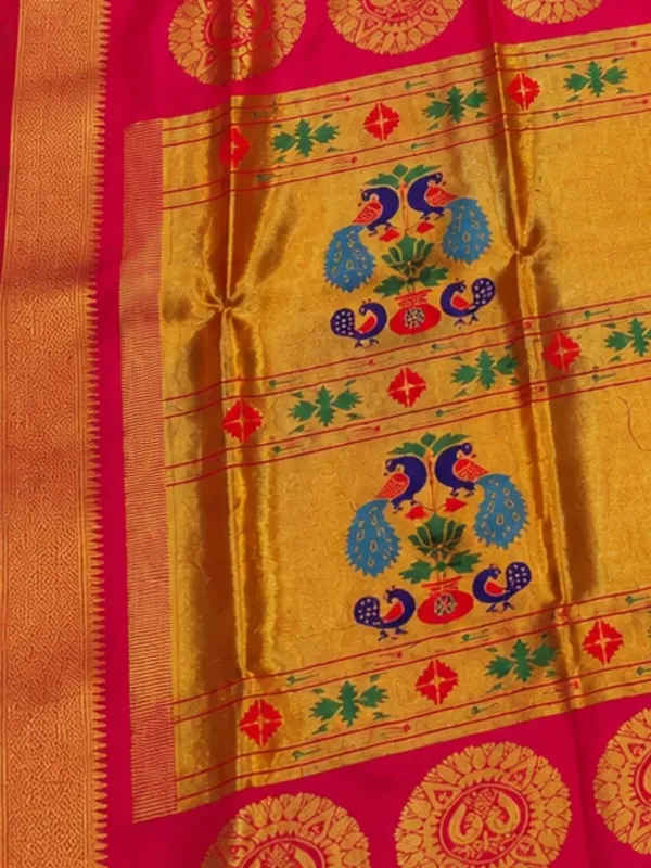 Rajdhara_Handloom_Paithani_Silk_Saree_Hot_Pink