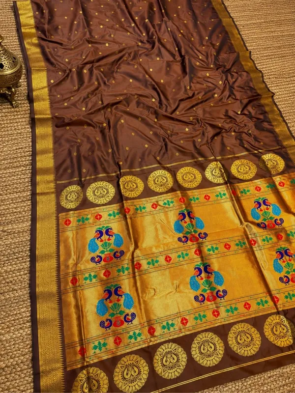 Rajdhara_Handloom_Paithani_Silk_Saree_Rich_Brown