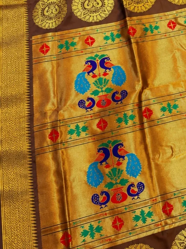 Rajdhara_Handloom_Paithani_Silk_Saree_Rich_Brown