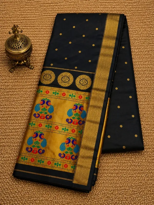 Rajdhara_Handloom_Paithani_Silk_Saree_Classic_Black
