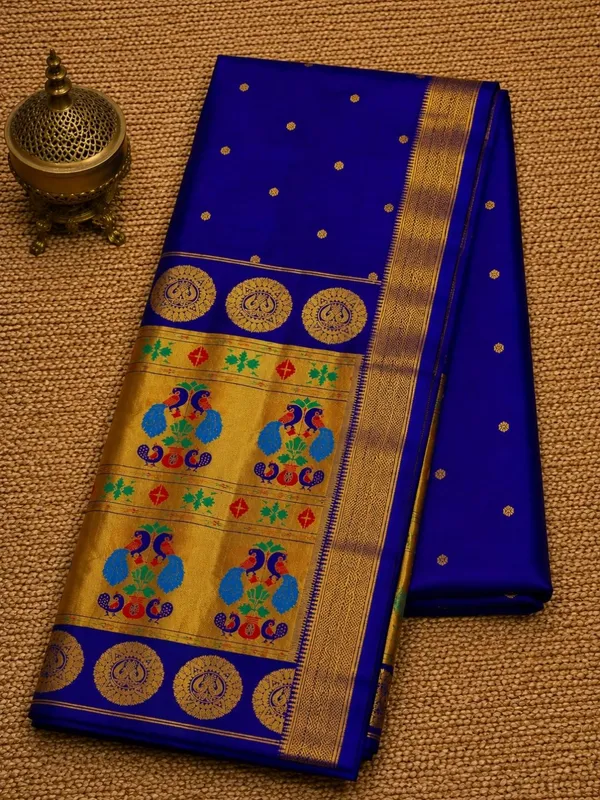 Rajdhara_Handloom_Paithani_Silk_Saree_Deep_Indigo
