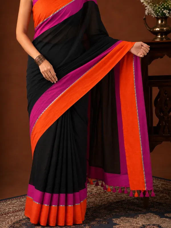 Advika_Khadi_Cotton_Handloom_Black_Saree