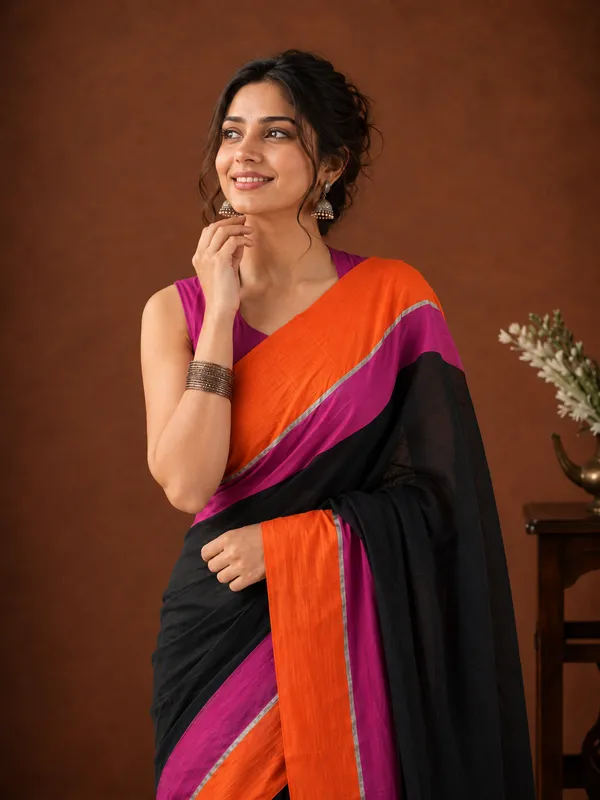 Advika_Khadi_Cotton_Handloom_Black_Saree