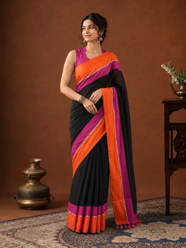 Advika_Khadi_Cotton_Handloom_Black_Saree