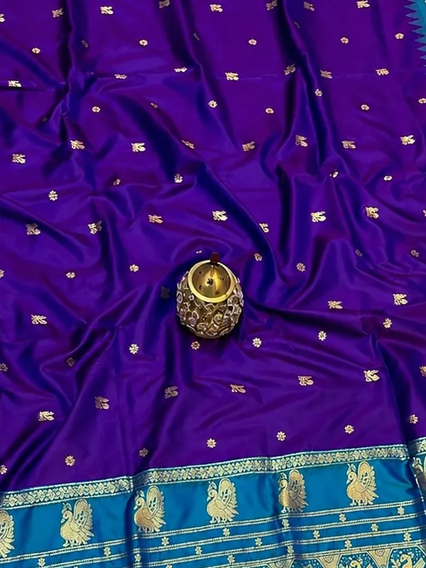 Saanjh_Paithani_Silk_Peacock_Handloom_Saree_Deep_Violet