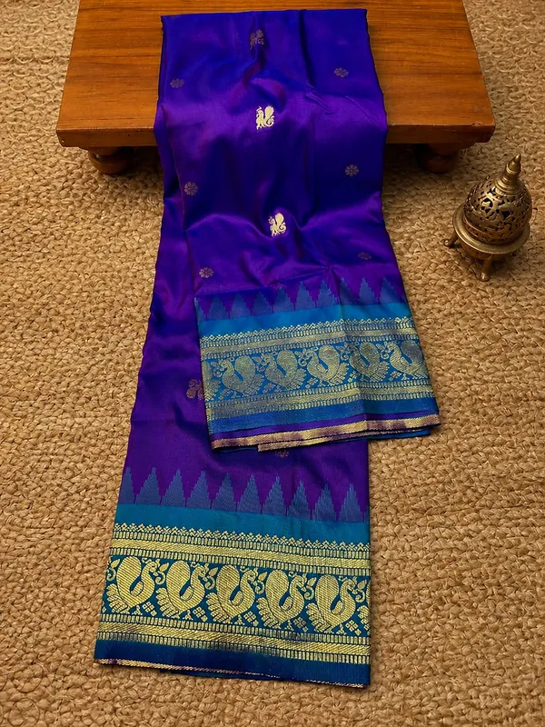 Saanjh_Paithani_Silk_Peacock_Handloom_Saree_Deep_Violet