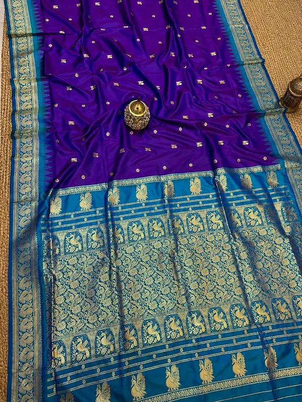 Saanjh_Paithani_Silk_Peacock_Handloom_Saree_Deep_Violet