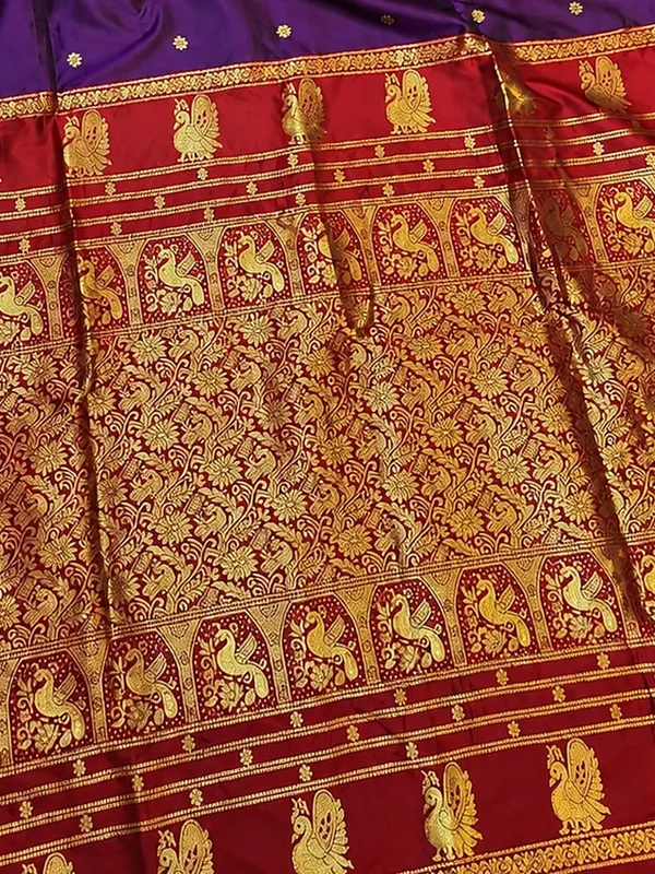 Saanjh_Paithani_Silk_Peacock_Handloom_Saree_Royal_Purple