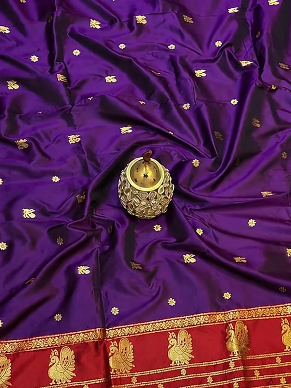 Saanjh_Paithani_Silk_Peacock_Handloom_Saree_Royal_Purple