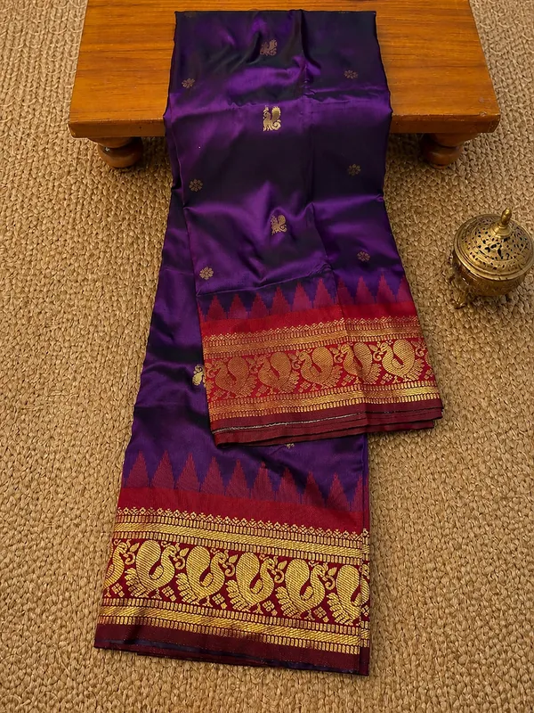 Saanjh_Paithani_Silk_Peacock_Handloom_Saree_Royal_Purple