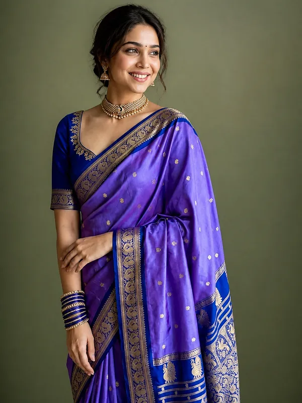 Saanjh_Paithani_Silk_Peacock_Handloom_Saree_Blue-Violet