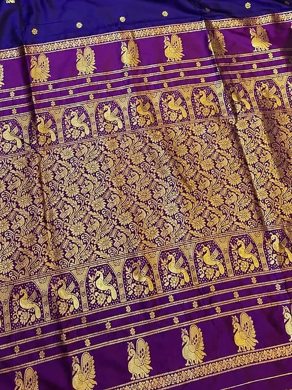 Saanjh_Paithani_Silk_Peacock_Handloom_Saree_Deep_Navy