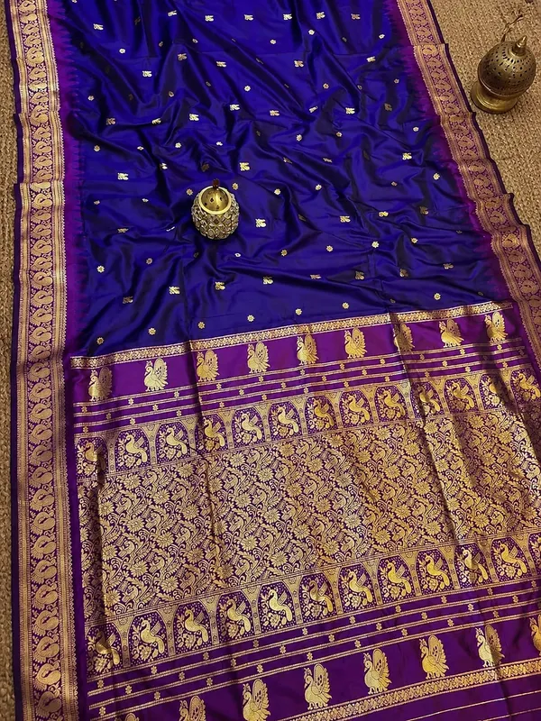 Saanjh_Paithani_Silk_Peacock_Handloom_Saree_Deep_Navy