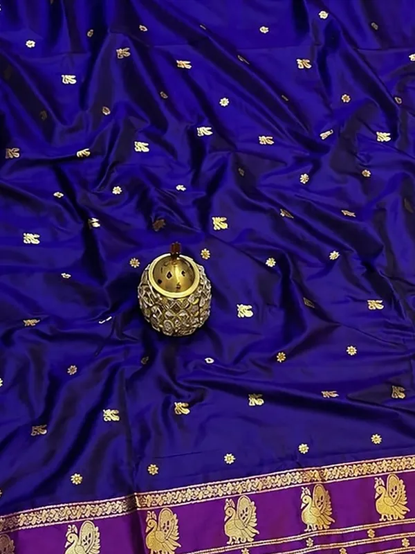 Saanjh_Paithani_Silk_Peacock_Handloom_Saree_Deep_Navy