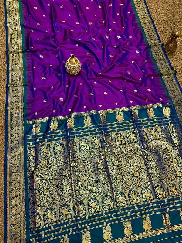 Saanjh_Paithani_Silk_Peacock_Handloom_Saree_Purple