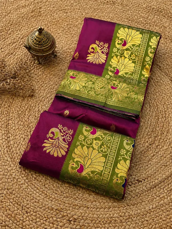 Mihira_Peshwai_Paithani_Silk_Handloom_Saree_Deep_Plum